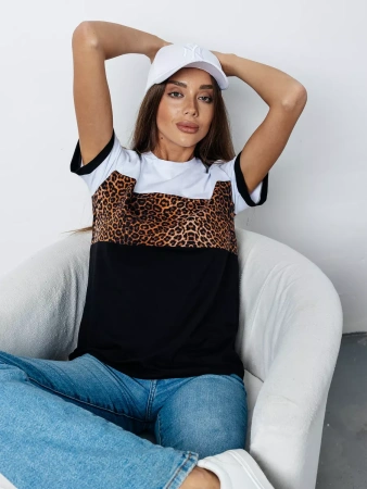 Футболка хлопок с принтом новогодняя больших размеров