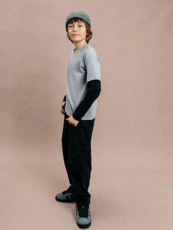 Лонгслив с двойным рукавом для подростка