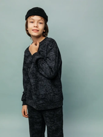 Свитшот для мальчика подростковый черный школьный