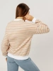 Кофта в полоску нарядная больших размеров джемпер