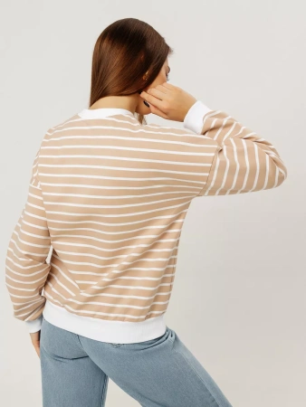 Кофта в полоску нарядная больших размеров джемпер