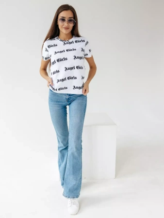 Футболка женская с принтом больших размеров ФК561