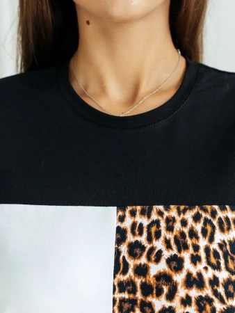 Футболка хлопок с принтом летняя больших размеров