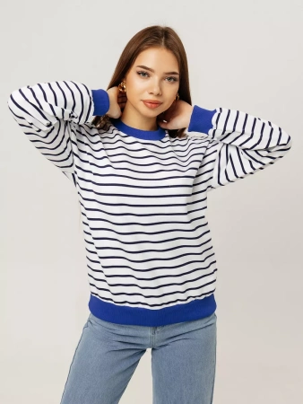 Кофта в полоску нарядная больших размеров джемпер