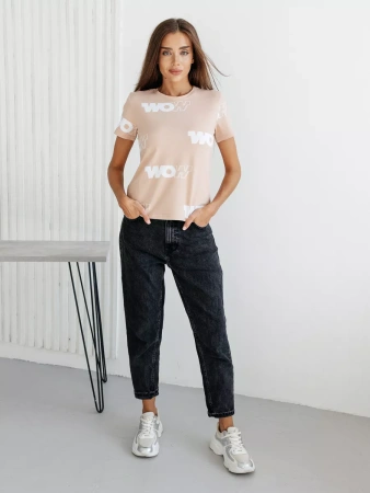 Футболка с принтом больших размеров новогодняя ФК561