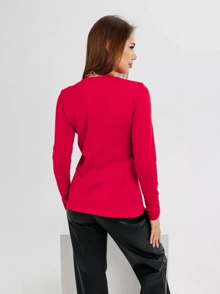 Лонгслив женский облегающий с принтом нарядный ДК589