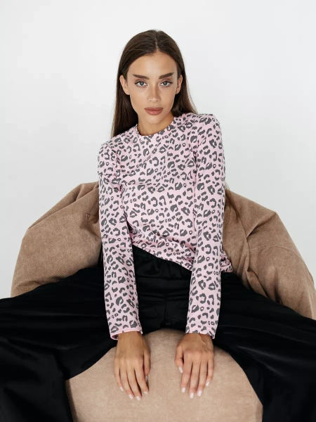 Лонгслив розовый женский с длинным рукавом дк571