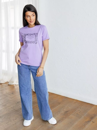 Футболка базовая хлопок с принтом больших размеров