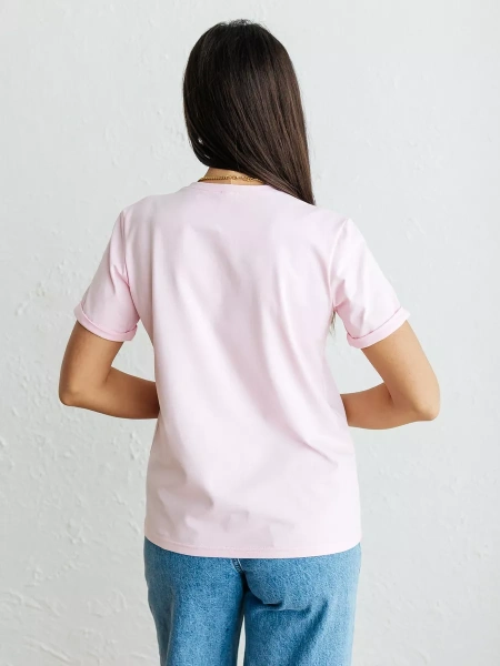 Футболка базовая хлопок с принтом больших размеров