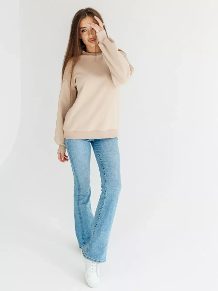 Свитшот женский оверсайз больших размеров ДФ545