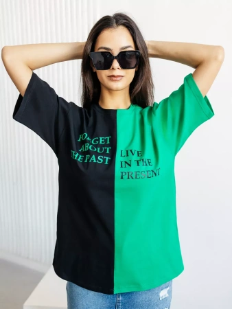 Футболка с принтом оверсайз больших размеров ФК531