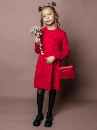 Платье для девочки с длинным рукавом яркое нарядное