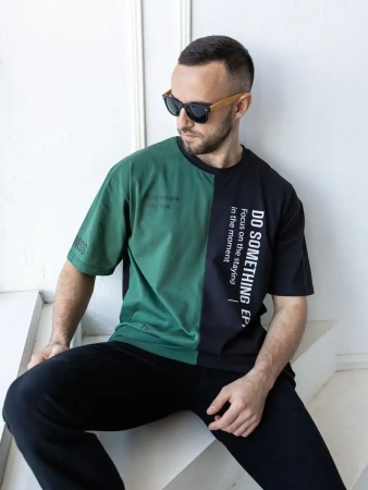 Футболка спортивная с принтом хлопок