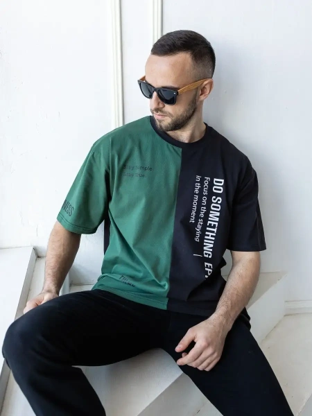 Футболка спортивная с принтом хлопок