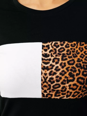 Лонгслив женский облегающий с принтом дк573