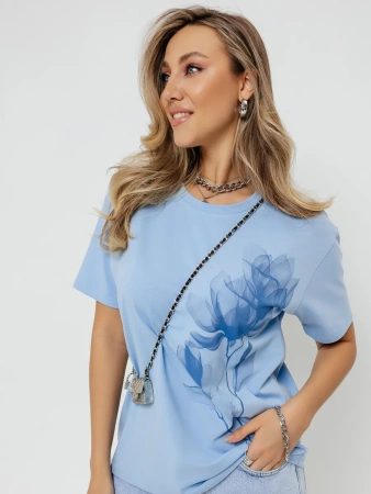 Футболка женская нарядная блузка больших размеров