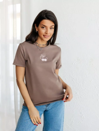 Футболка базовая хлопок с принтом больших размеров