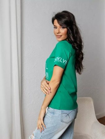 Футболка хлопок с принтом летняя больших размеров ФК562