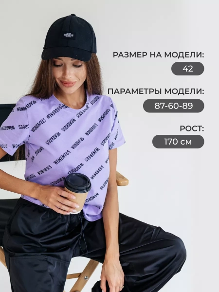 Футболка с принтом больших размеров новогодняя ФК561