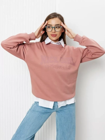 Свитшот женский толстовка больших размеров кофта ДФ579