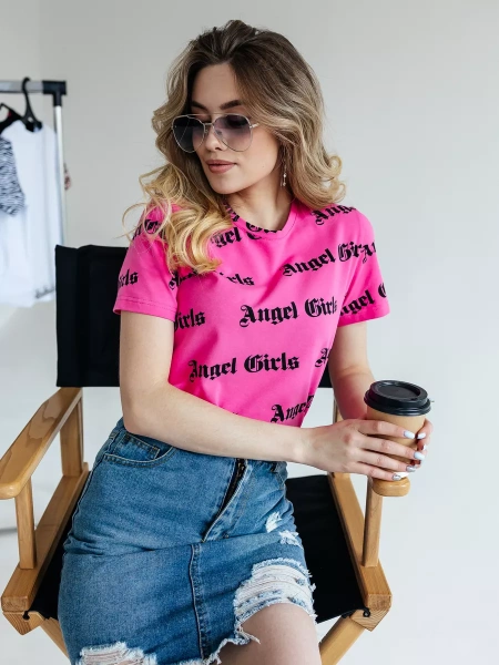 Футболка с принтом больших размеров новогодняя ФК561