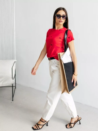 Футболка женская с принтом хлопок больших размеров ФК561