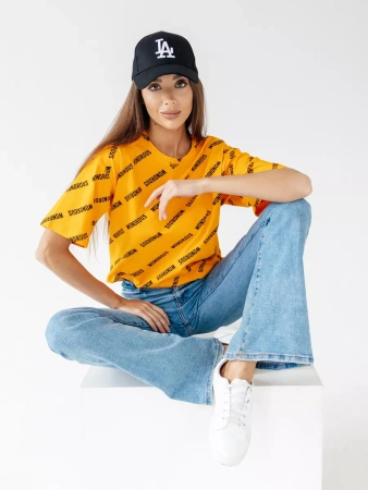 Футболка оверсайз с принтом большого размера