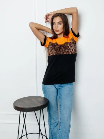 Футболка хлопок с принтом новогодняя больших размеров