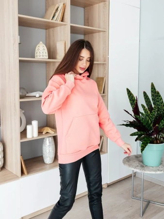 Однотонное худи с начесом