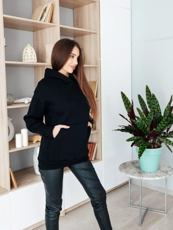 Однотонное худи с начесом