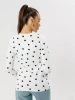 Лонгслив в горошек женский блузка больших размеров дк571