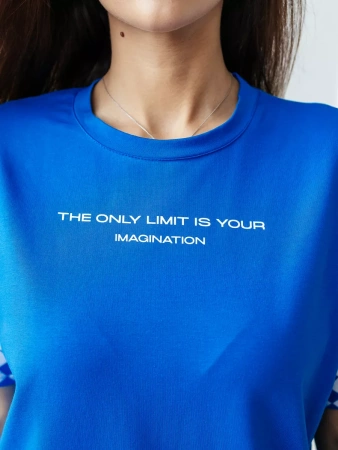 Футболка оверсайз с принтом длинная