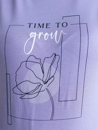 Футболка большого размера с принтом свободная нарядная