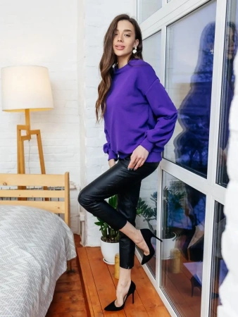 Свитшот женский оверсайз больших размеров ДФ545