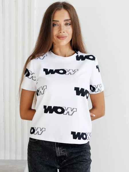 Футболка с принтом больших размеров новогодняя ФК561