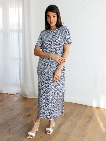 Платье женкое трикотажное домашнее больших размеров ПЛК609