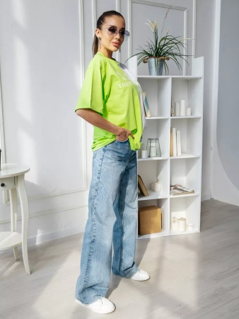 Футболка с принтом оверсайз больших размеров ФК531