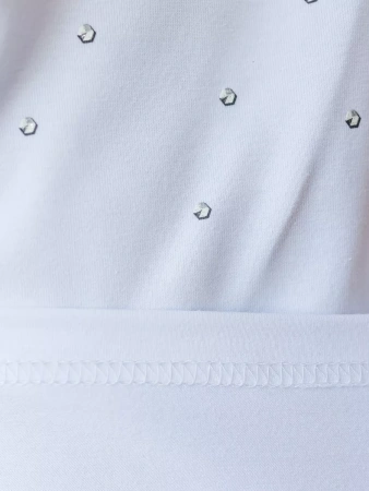 Футболка с принтом базовая хлопок имитация страз новогодняя