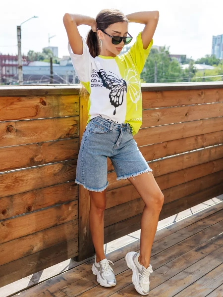 Футболка оверсайз с принтом новогодняя больших размеров