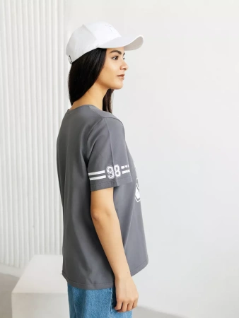 Футболка хлопок с принтом новогодняя больших размеров