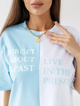 Футболка с принтом оверсайз больших размеров