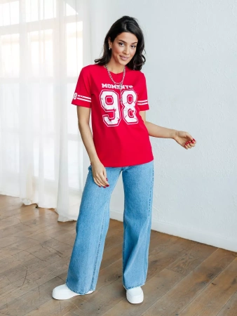 Футболка с принтом цифры больших размеров