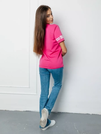 Футболка с принтом цифры больших размеров