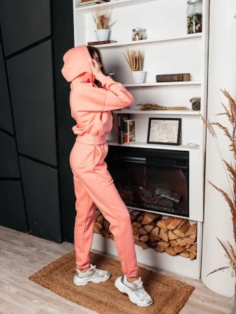 Спортивный костюм с начесом оверсайз кроя зимний