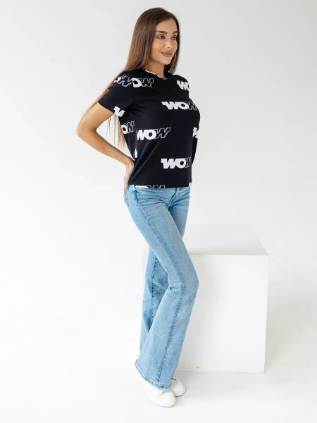 Футболка с принтом больших размеров новогодняя ФК561