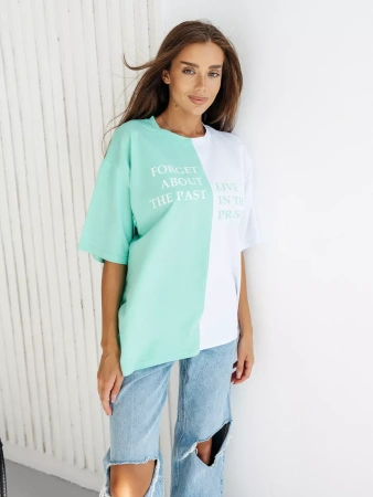 Футболка с принтом оверсайз больших размеров