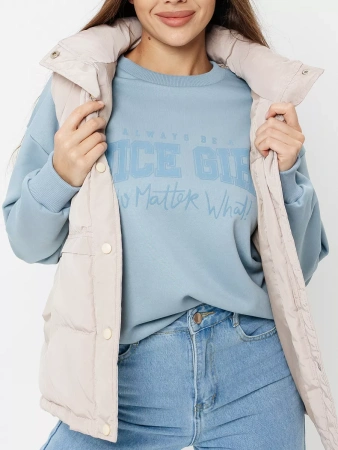 Свитшот женский толстовка больших размеров кофта ДФ579