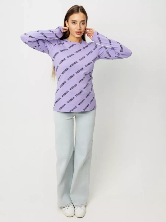 Лонгслив женский облегающий с принтом дк571