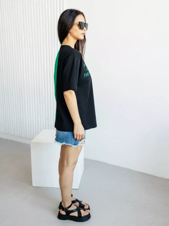 Футболка с принтом оверсайз больших размеров ФК531