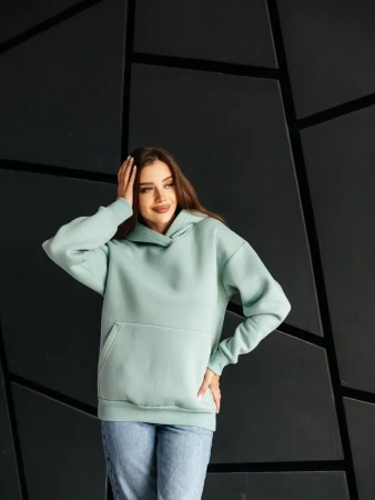 Однотонное худи с начесом